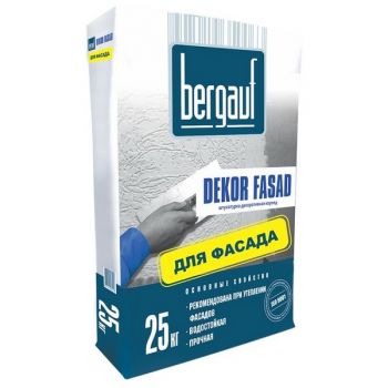 Штукатурка декоративная BERGAUF DEKOR FASAD короед 25 кг