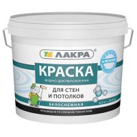 Краска для стен и потолков ЛАКРА белоснежная 6,5 кг
