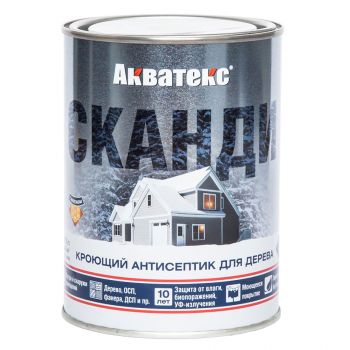 Грунт-антисептик для древесины РОГНЕДА Акватекс Сканди Топленое молоко 0,75 л