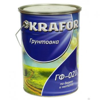 Грунтовка КРАФОР ГФ-021 серая 0,8 кг