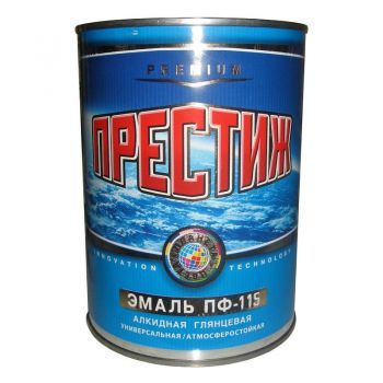 Эмаль ПРЕСТИЖ ПФ-115 красно-коричневая 0,9 кг