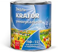 Эмаль КРАФОР ПФ-115 Серая 0,8 кг