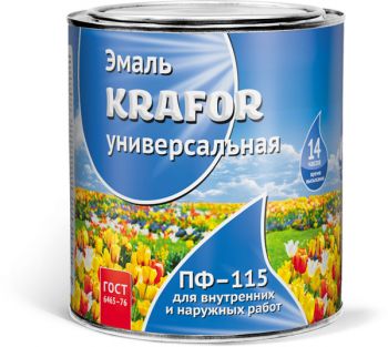 Эмаль КРАФОР ПФ-115 Черная 1,8 кг